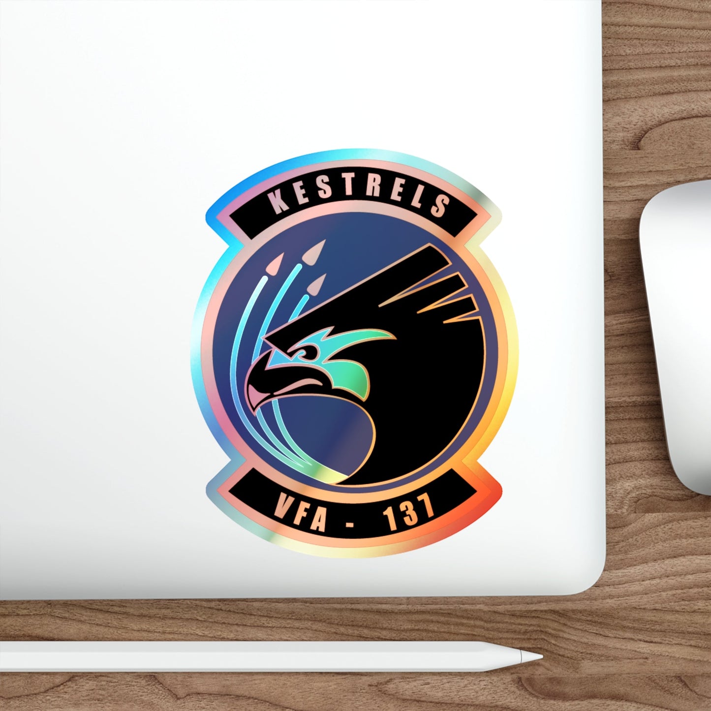 VFA 137 Kestrels (U.S. Navy) Holographic STICKER Die-Cut Vinyl Decal-The Sticker Space