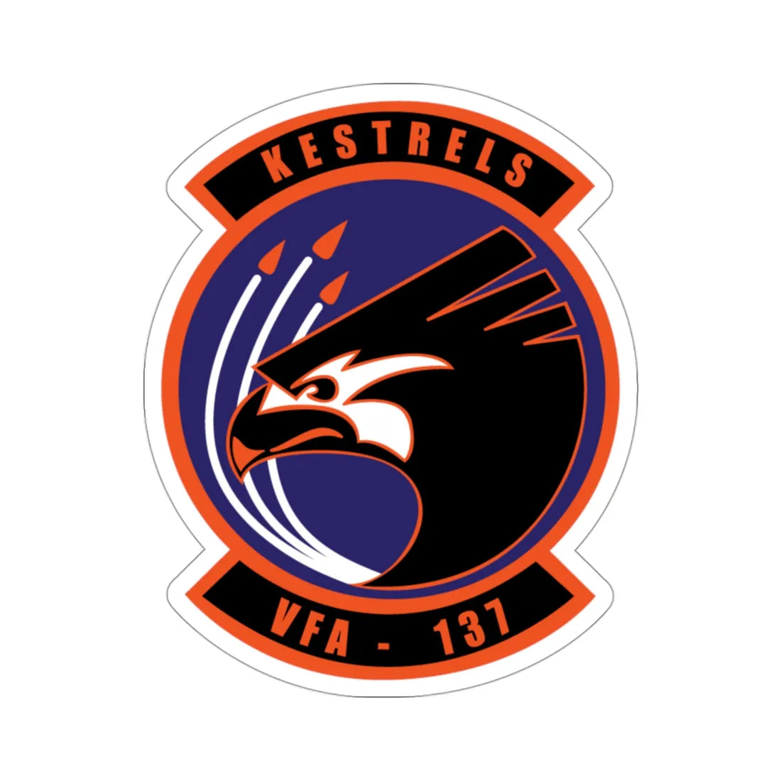 VFA 137 Kestrels (U.S. Navy) STICKER Vinyl Die-Cut Decal 3 Inch - The Sticker Space