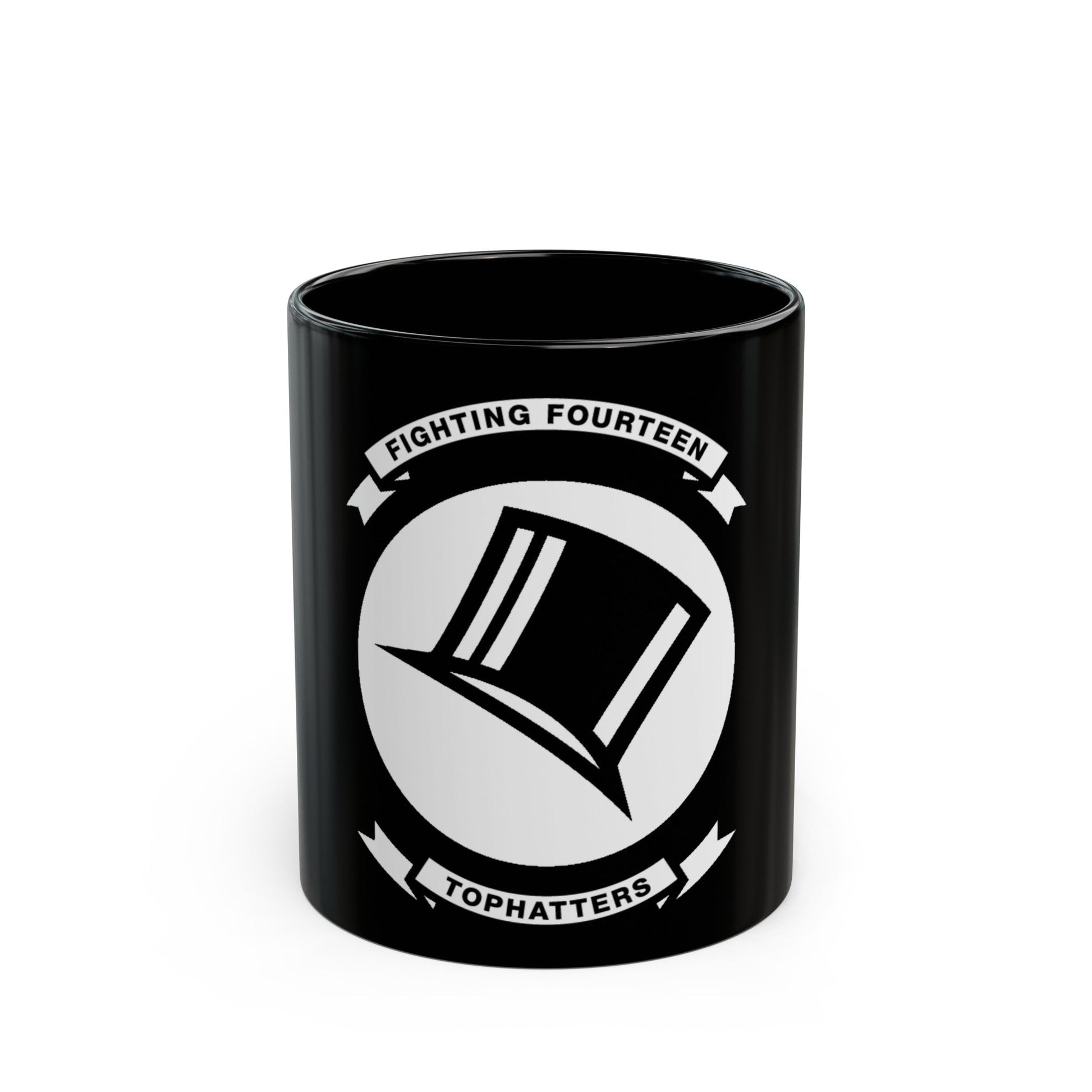 VFA 14 Tophatters (U.S. Navy) Black Coffee Mug-11oz-The Sticker Space