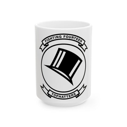 VFA 14 Tophatters (U.S. Navy) White Coffee Mug-15oz-The Sticker Space