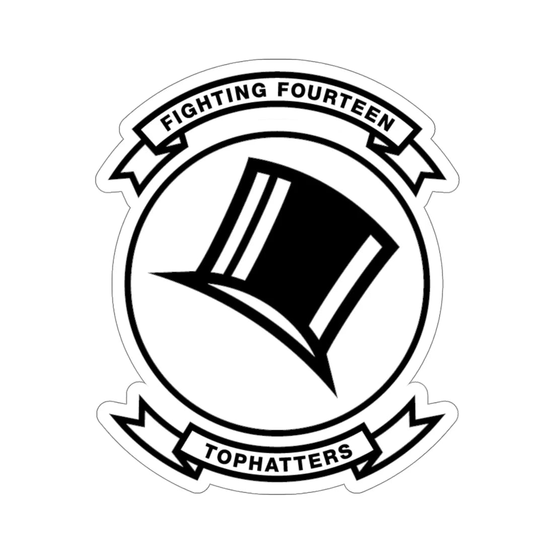 VFA 14 Tophatters (U.S. Navy) STICKER Vinyl Die-Cut Decal 5 Inch - The Sticker Space