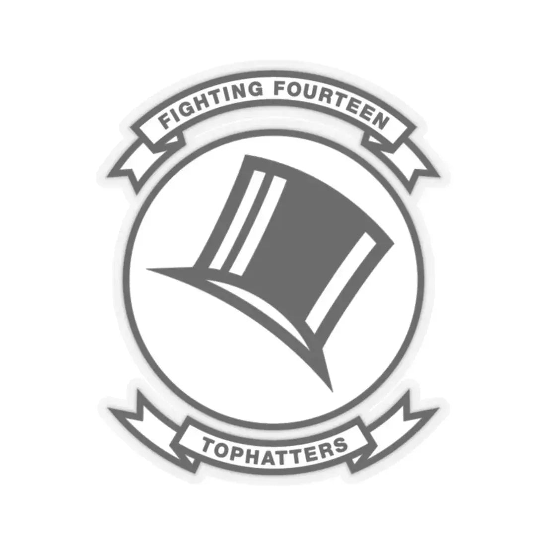VFA 14 Tophatters (U.S. Navy) STICKER Vinyl Kiss-Cut Decal 2 Inch Transparent - The Sticker Space