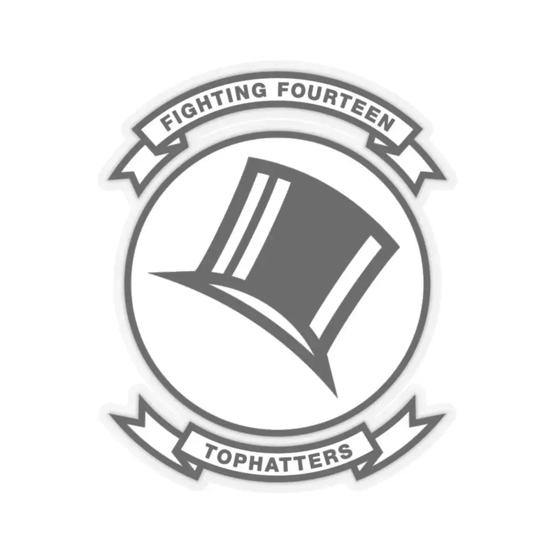 VFA 14 Tophatters (U.S. Navy) STICKER Vinyl Kiss-Cut Decal 4 Inch Transparent - The Sticker Space