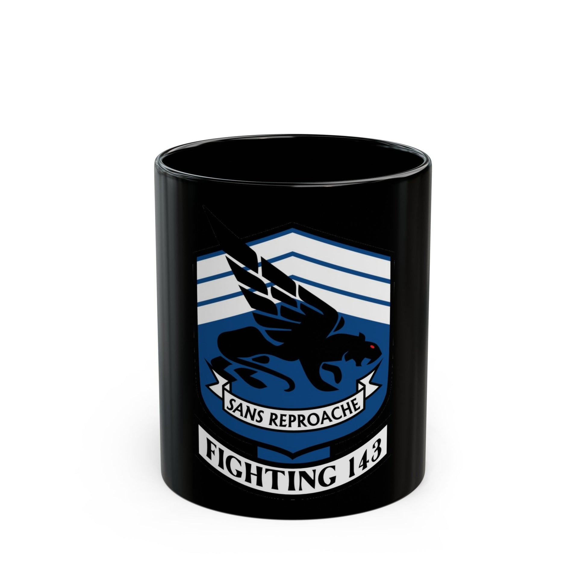 VFA 143 Strike Fighter Squadron 143 (U.S. Navy) Black Coffee Mug-11oz-The Sticker Space