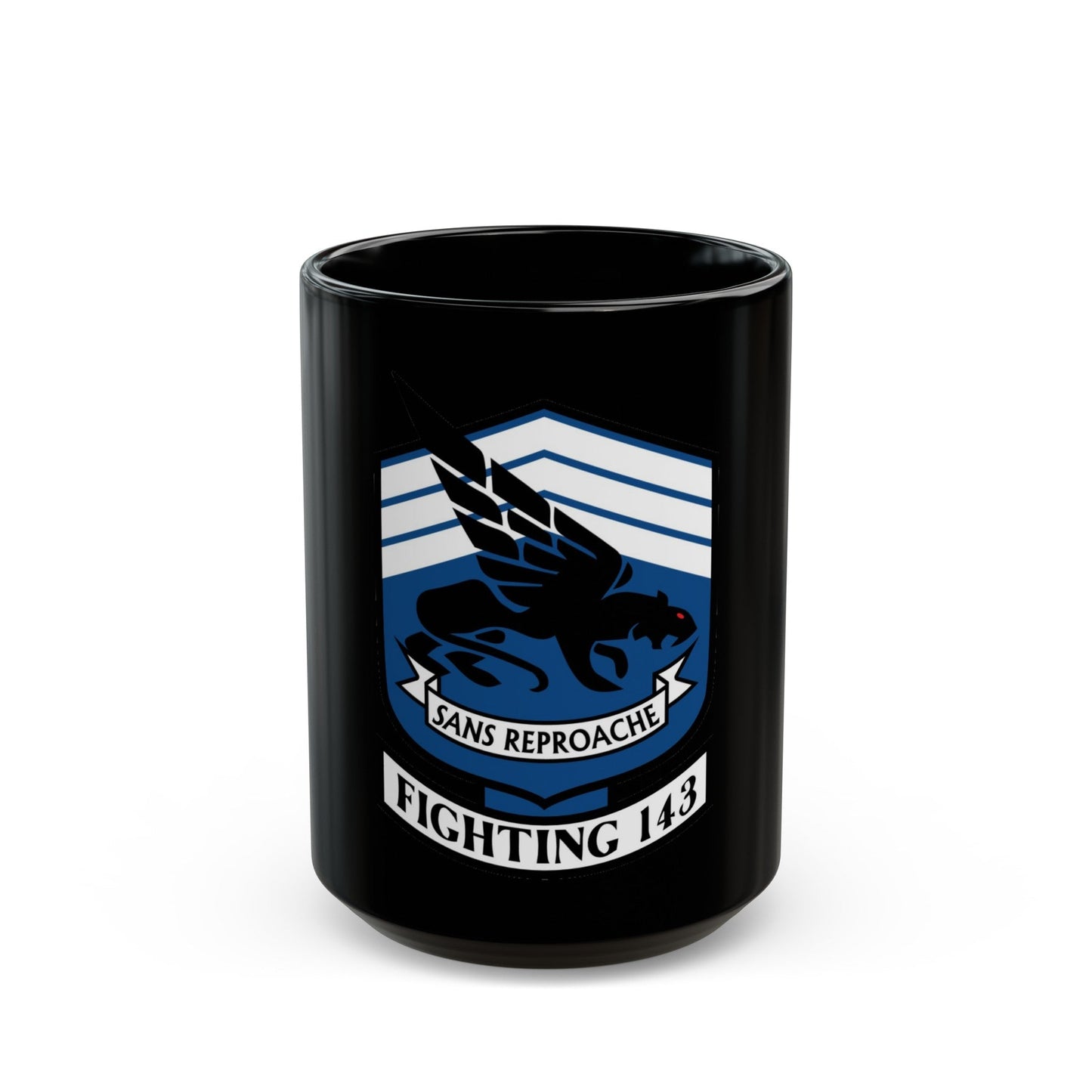 VFA 143 Strike Fighter Squadron 143 (U.S. Navy) Black Coffee Mug-15oz-The Sticker Space