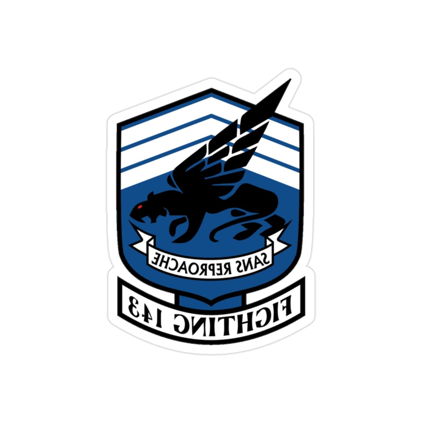 VFA 143 Strike Fighter Squadron 143 (U.S. Navy) REVERSE PRINT Transparent STICKER-2" × 2"-The Sticker Space