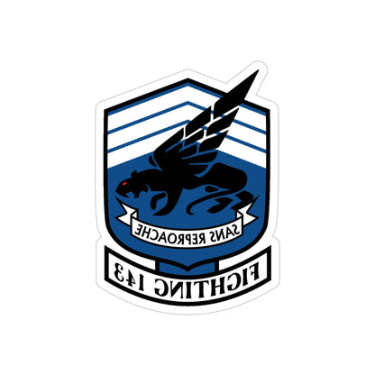 VFA 143 Strike Fighter Squadron 143 (U.S. Navy) REVERSE PRINT Transparent STICKER-5" × 5"-The Sticker Space