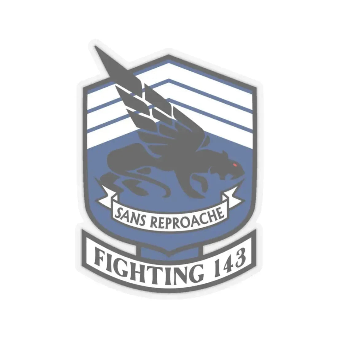 VFA 143 Strike Fighter Squadron 143 (U.S. Navy) STICKER Vinyl Kiss-Cut Decal 3 Inch Transparent - The Sticker Space