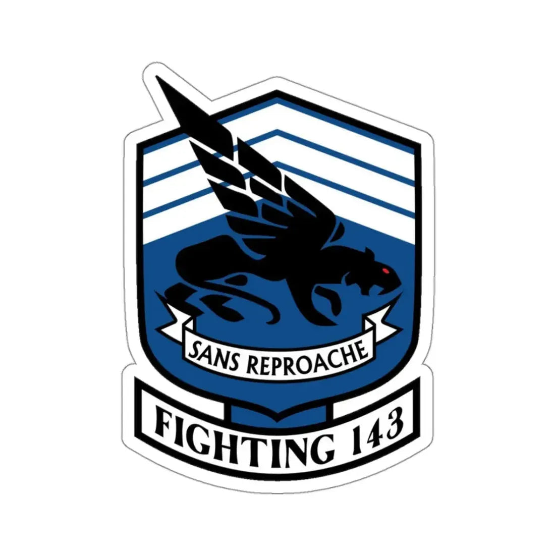 VFA 143 Strike Fighter Squadron 143 (U.S. Navy) STICKER Vinyl Kiss-Cut Decal 3 Inch White - The Sticker Space