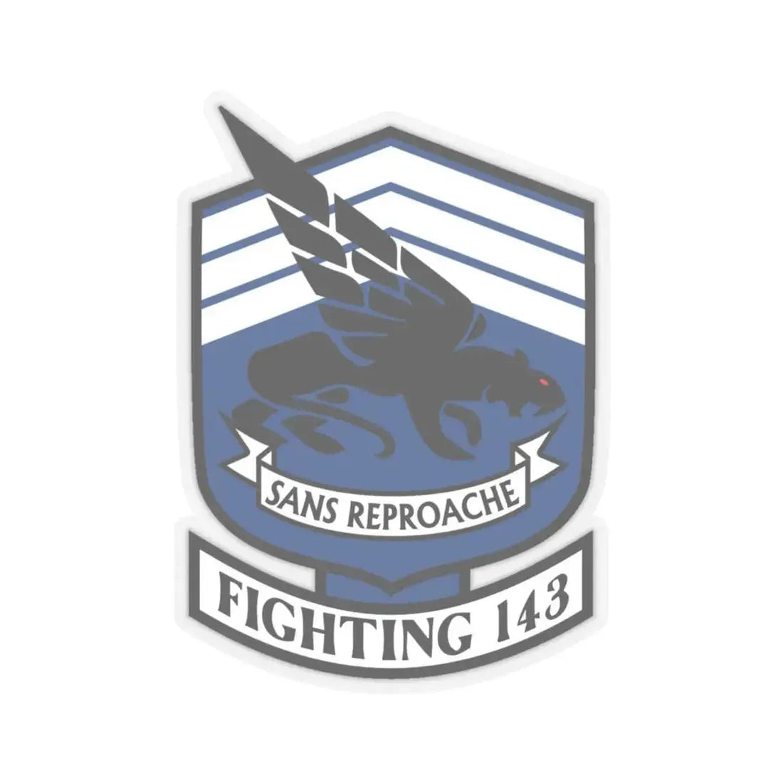 VFA 143 Strike Fighter Squadron 143 (U.S. Navy) STICKER Vinyl Kiss-Cut Decal 4 Inch Transparent - The Sticker Space
