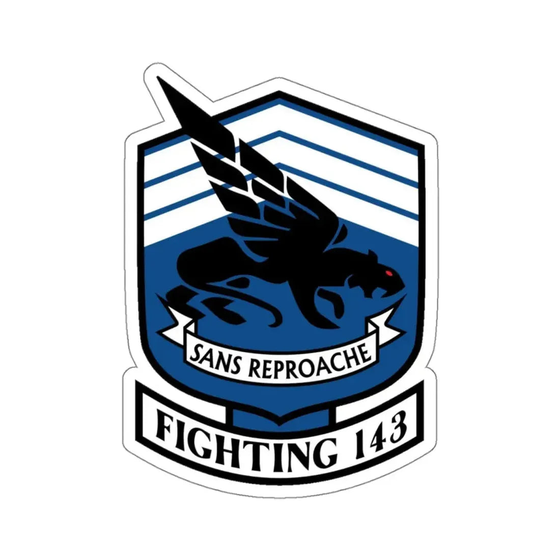 VFA 143 Strike Fighter Squadron 143 (U.S. Navy) STICKER Vinyl Kiss-Cut Decal 4 Inch White - The Sticker Space