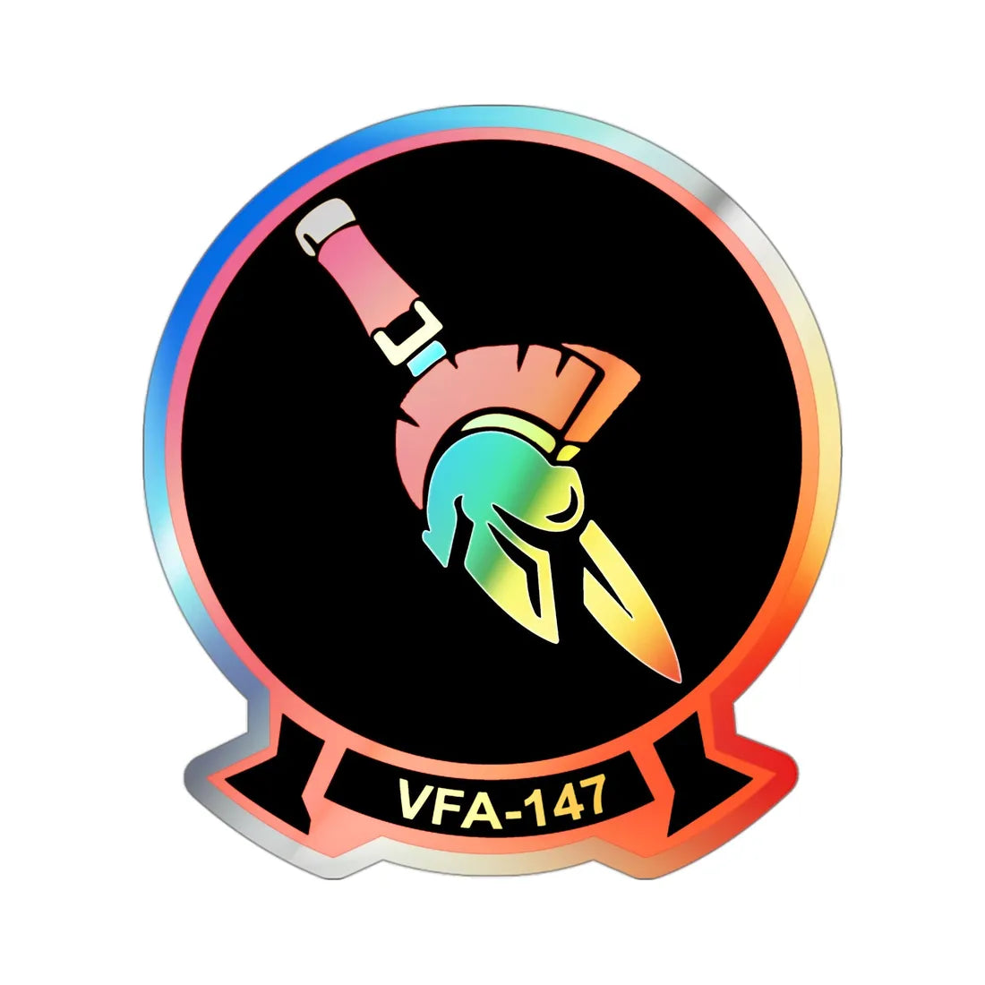 VFA 147 Argonauts (U.S. Navy) Holographic STICKER Die-Cut Vinyl Decal 3 Inch Holographic - The Sticker Space
