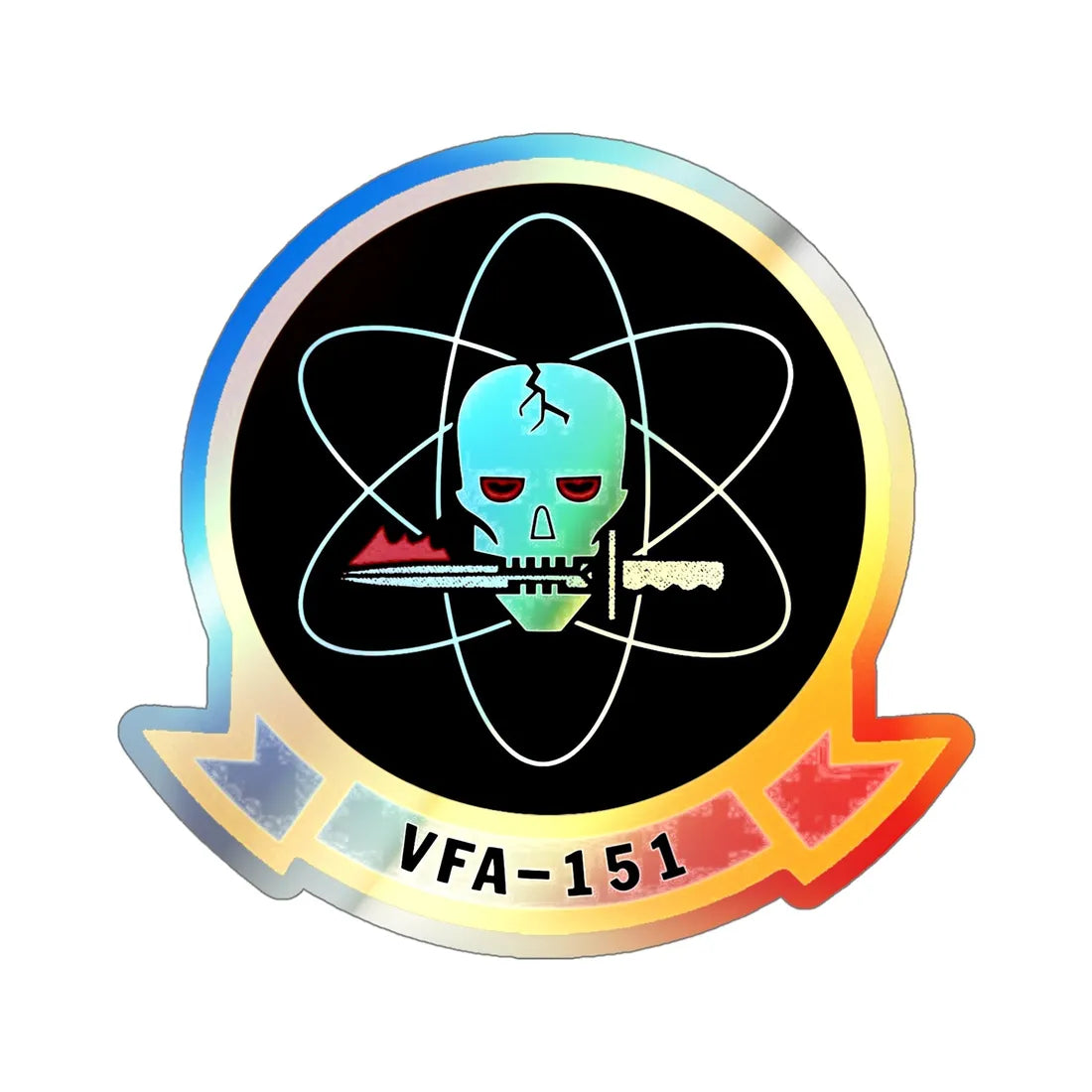 VFA 151 Strike Fighter Squadron 151 (U.S. Navy) Holographic STICKER Die-Cut Vinyl Decal 5 Inch Holographic - The Sticker Space