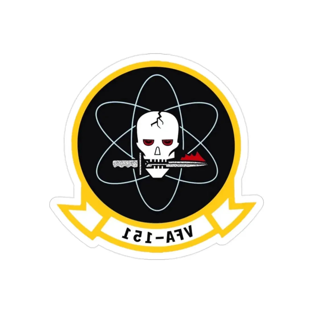 VFA 151 Strike Fighter Squadron 151 (U.S. Navy) REVERSE PRINT Transparent Die-Cut STICKER 2 Inch Die-Cut Transparent - The Sticker Space