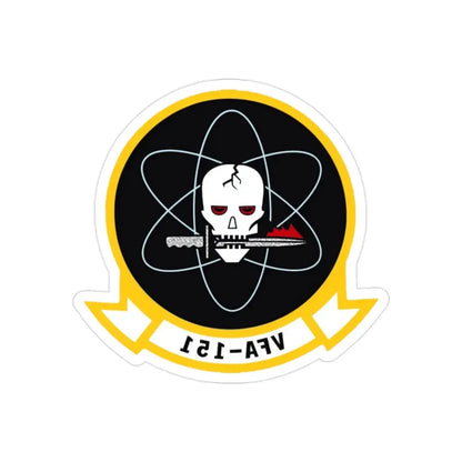 VFA 151 Strike Fighter Squadron 151 (U.S. Navy) REVERSE PRINT Transparent Die-Cut STICKER 2 Inch Die-Cut Transparent - The Sticker Space