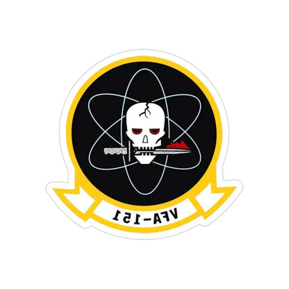 VFA 151 Strike Fighter Squadron 151 (U.S. Navy) REVERSE PRINT Transparent Die-Cut STICKER 4 Inch Die-Cut Transparent - The Sticker Space
