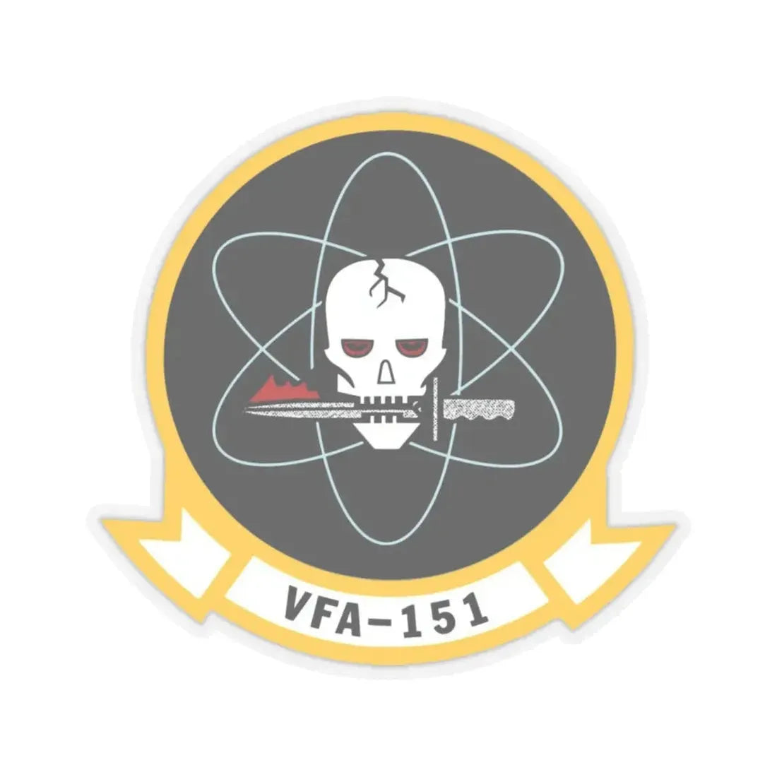 VFA 151 Strike Fighter Squadron 151 (U.S. Navy) STICKER Vinyl Kiss-Cut Decal 4 Inch Transparent - The Sticker Space