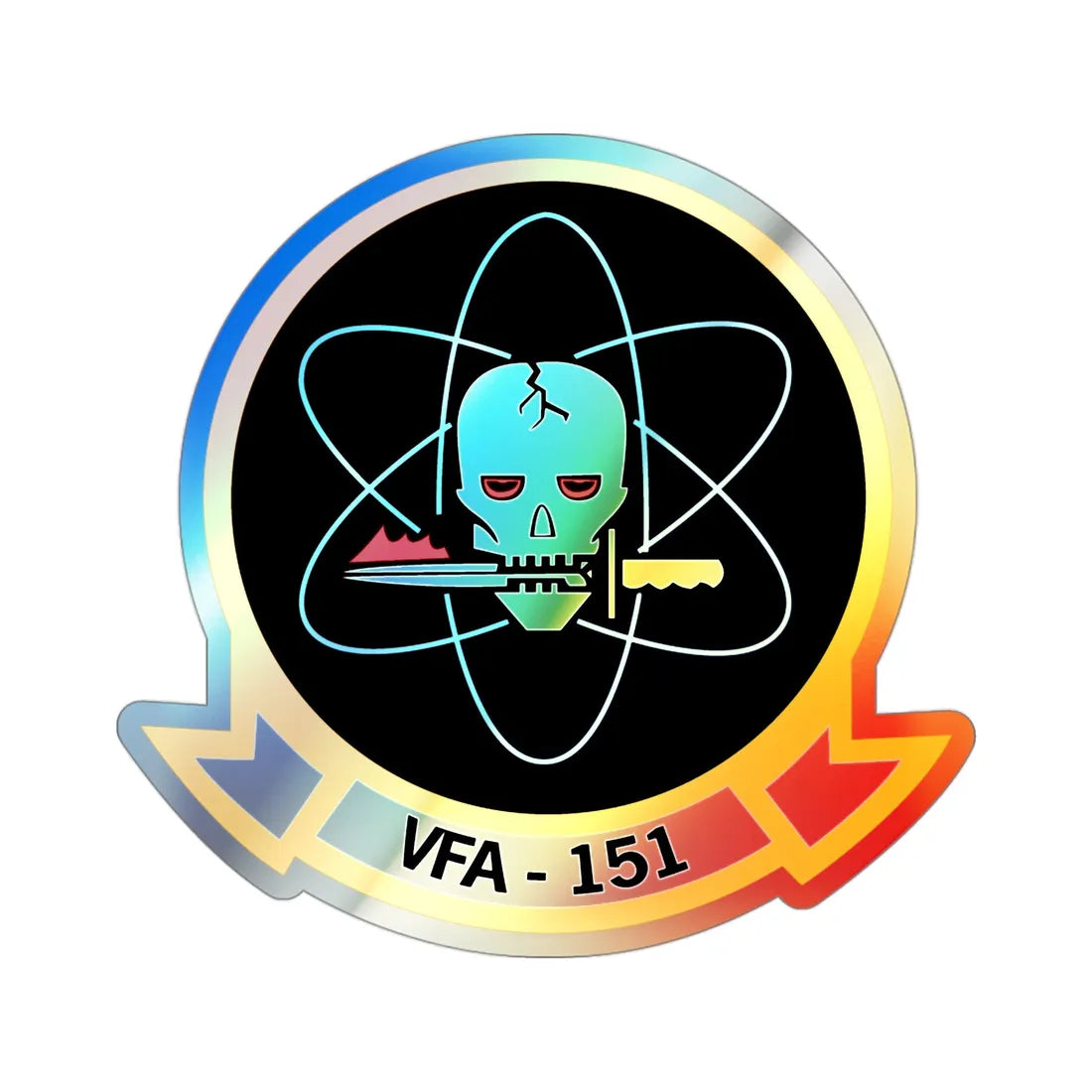 VFA 151 Vigilantes (U.S. Navy) Holographic STICKER Die-Cut Vinyl Decal 3 Inch Holographic - The Sticker Space