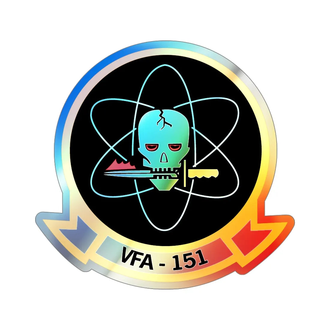 VFA 151 Vigilantes (U.S. Navy) Holographic STICKER Die-Cut Vinyl Decal 6 Inch Holographic - The Sticker Space