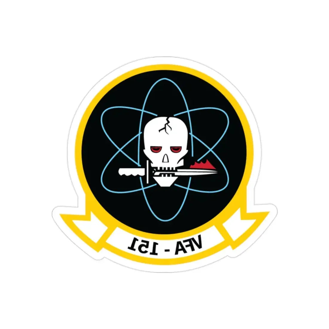 VFA 151 Vigilantes (U.S. Navy) REVERSE PRINT Transparent Die-Cut STICKER 2 Inch Die-Cut Transparent - The Sticker Space