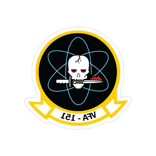 VFA 151 Vigilantes (U.S. Navy) REVERSE PRINT Transparent Die-Cut STICKER 2 Inch Die-Cut Transparent - The Sticker Space