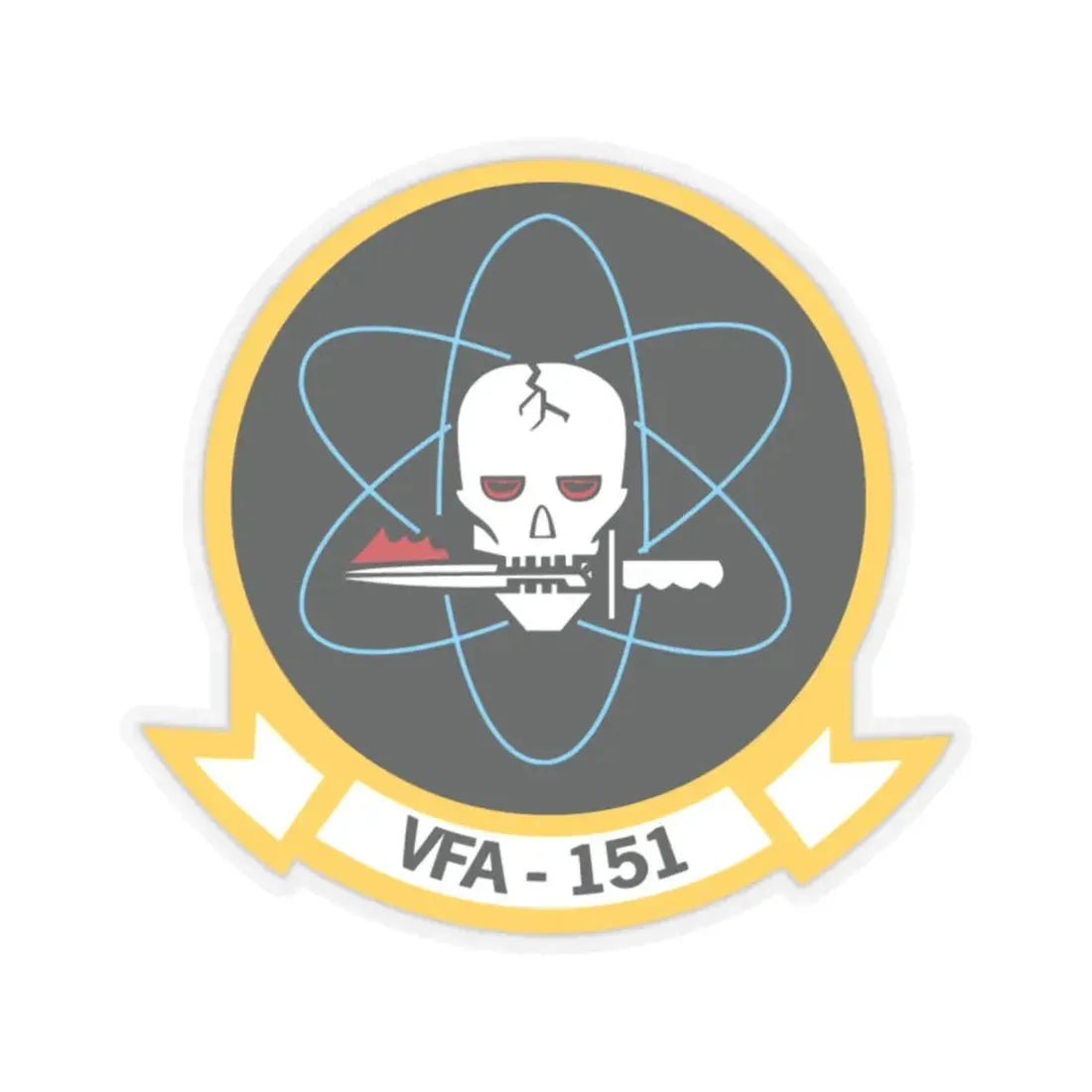 VFA 151 Vigilantes (U.S. Navy) STICKER Vinyl Kiss-Cut Decal 2 Inch Transparent - The Sticker Space