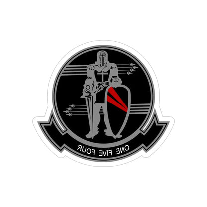 VFA 154 Strike Fighter Squadron 154 Black Knights (USMC) REVERSE PRINT Transparent Die-Cut STICKER 5 Inch Die-Cut Transparent - The Sticker Space