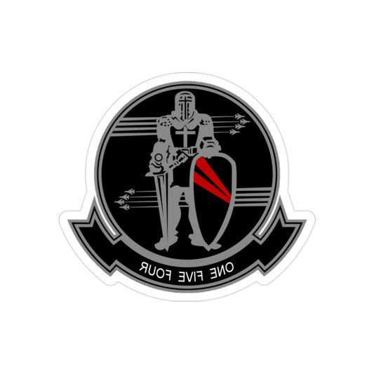 VFA 154 Strike Fighter Squadron 154 Black Knights (USMC) REVERSE PRINT Transparent STICKER-2" × 2"-The Sticker Space