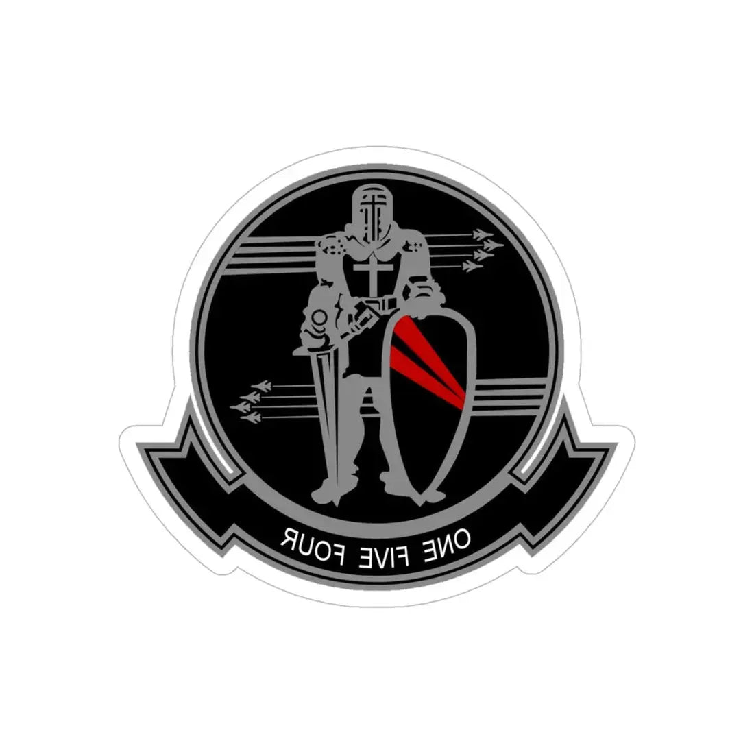 VFA 154 Strike Fighter Squadron 154 US Navy insignia 2013 (U.S. Navy) REVERSE PRINT Transparent Die-Cut STICKER 6 Inch Die-Cut Transparent - The Sticker Space