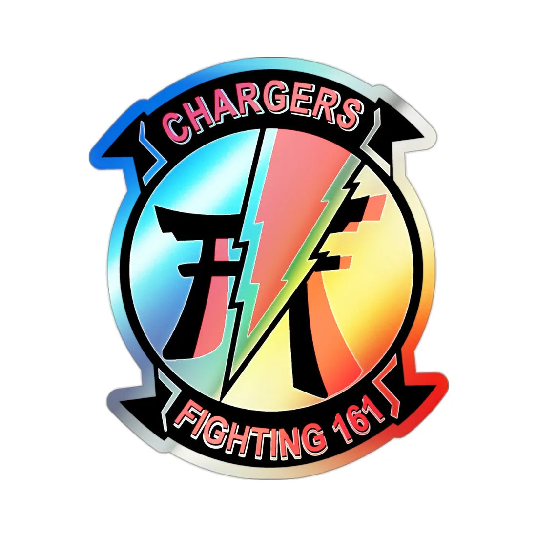 VFA 161 Charges (U.S. Navy) Holographic STICKER Die-Cut Vinyl Decal 2 Inch Holographic - The Sticker Space
