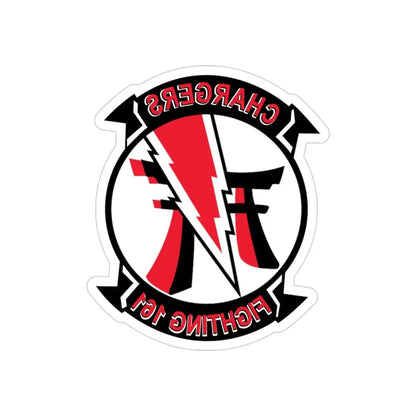 VFA 161 Charges (U.S. Navy) REVERSE PRINT Transparent Die-Cut STICKER 4 Inch Die-Cut Transparent - The Sticker Space