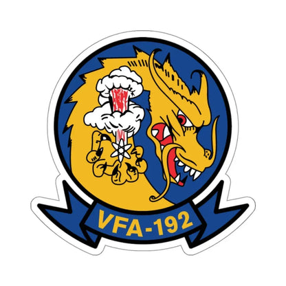 VFA 192 Golden Dragons (U.S. Navy) STICKER Vinyl Kiss-Cut Decal 3 Inch White - The Sticker Space