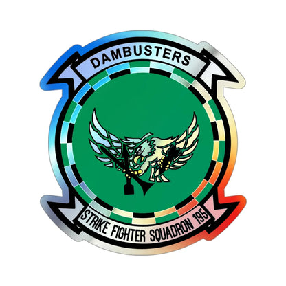 VFA 195 Dambusters (U.S. Navy) Holographic STICKER Die-Cut Vinyl Decal 3 Inch Holographic - The Sticker Space