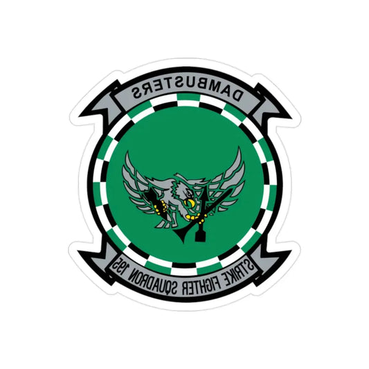 VFA 195 Dambusters (U.S. Navy) REVERSE PRINT Transparent Die-Cut STICKER 2 Inch Die-Cut Transparent - The Sticker Space