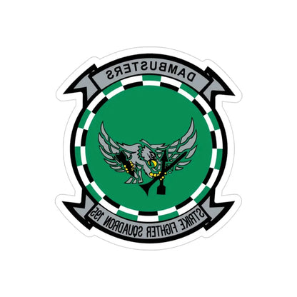 VFA 195 Dambusters (U.S. Navy) REVERSE PRINT Transparent Die-Cut STICKER 4 Inch Die-Cut Transparent - The Sticker Space