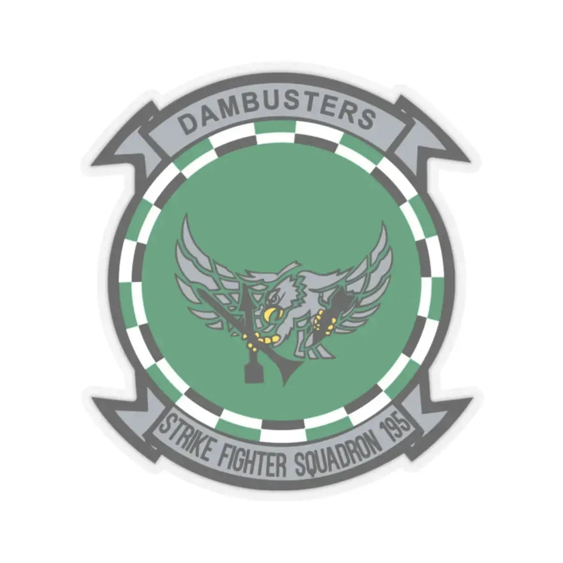 VFA 195 Dambusters (U.S. Navy) STICKER Vinyl Kiss-Cut Decal 2 Inch Transparent - The Sticker Space