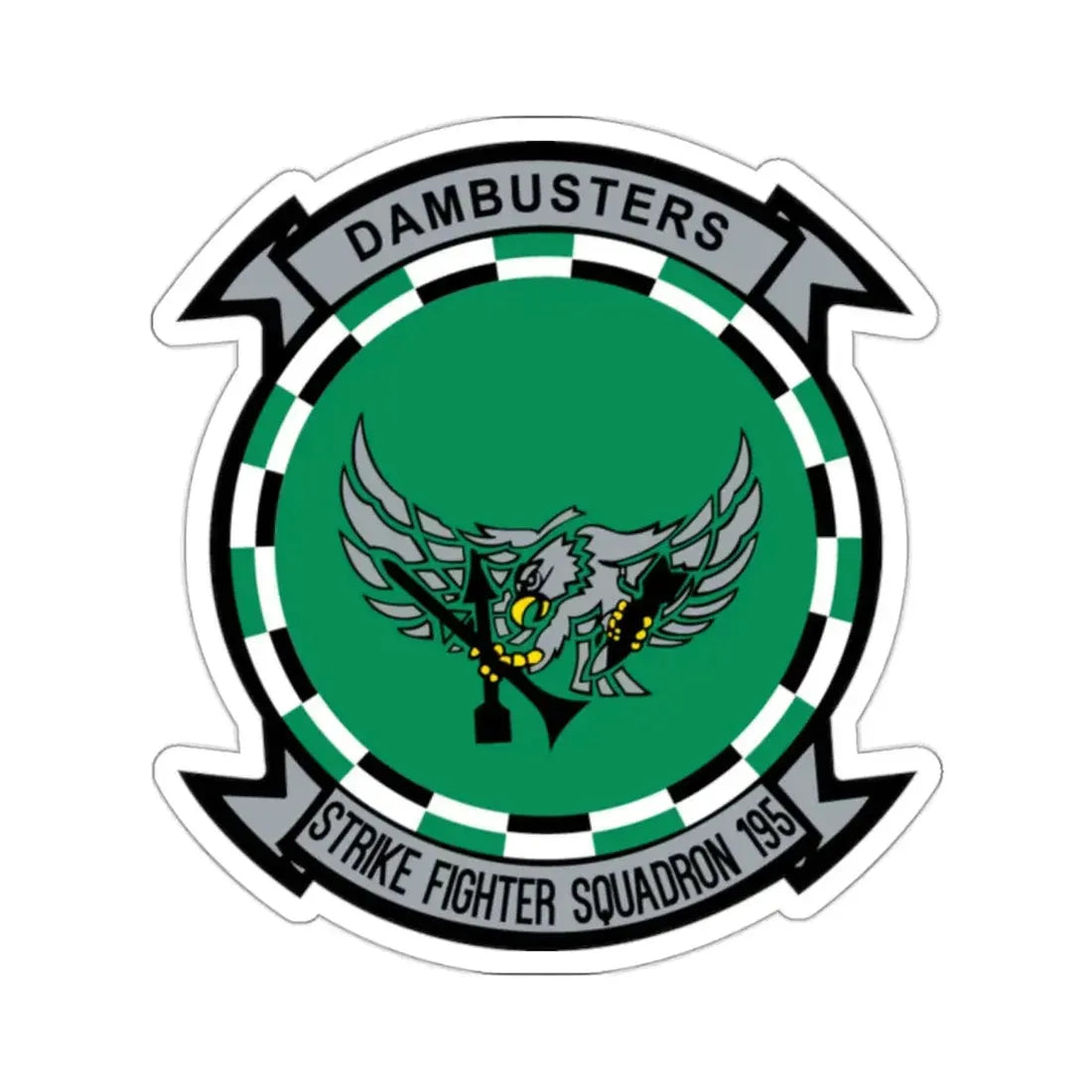 VFA 195 Dambusters (U.S. Navy) STICKER Vinyl Kiss-Cut Decal 2 Inch White - The Sticker Space
