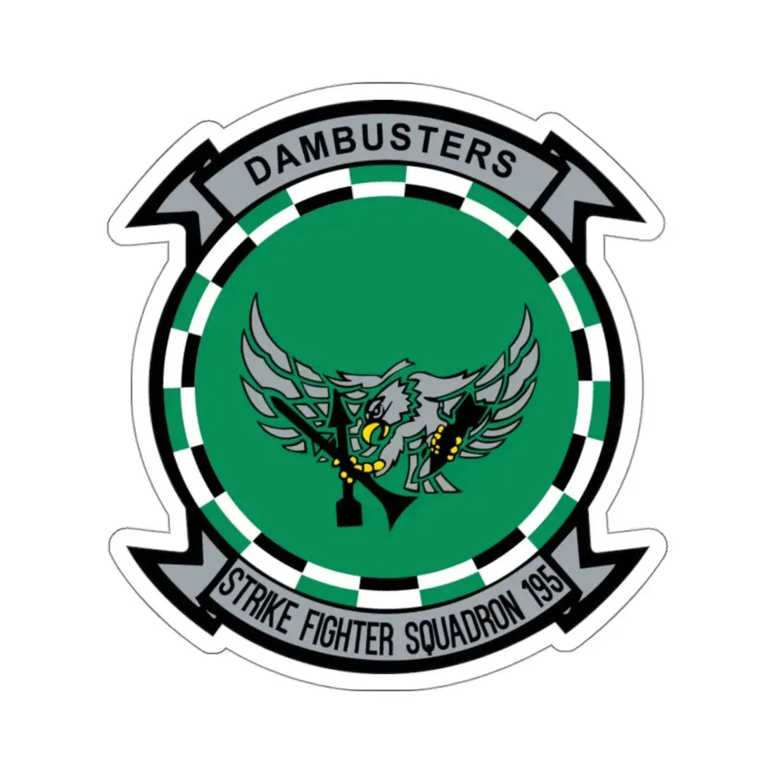 VFA 195 Dambusters (U.S. Navy) STICKER Vinyl Kiss-Cut Decal 3 Inch White - The Sticker Space