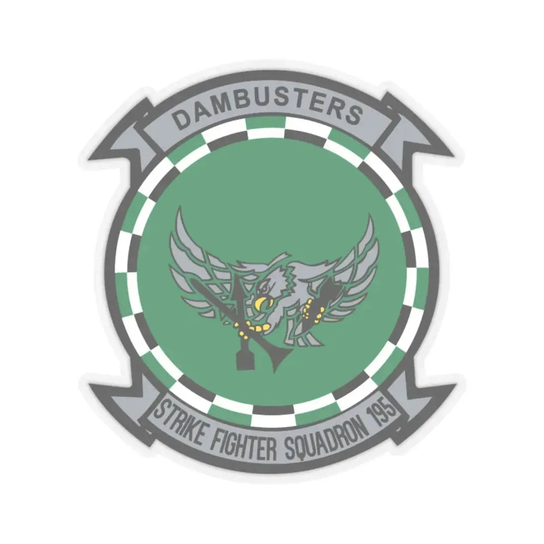 VFA 195 Dambusters (U.S. Navy) STICKER Vinyl Kiss-Cut Decal 4 Inch Transparent - The Sticker Space