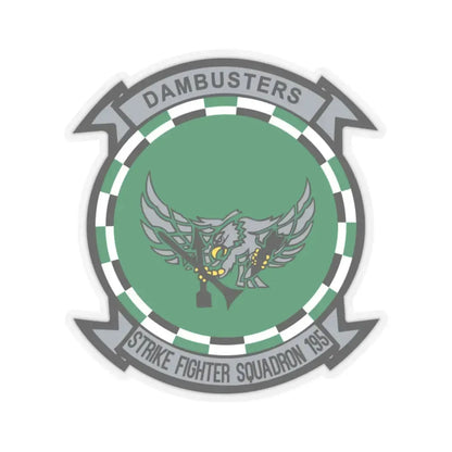 VFA 195 Dambusters (U.S. Navy) STICKER Vinyl Kiss-Cut Decal 4 Inch Transparent - The Sticker Space