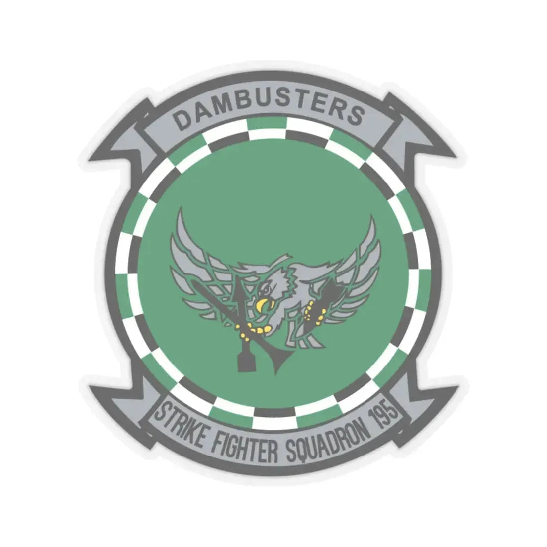 VFA 195 Dambusters (U.S. Navy) STICKER Vinyl Kiss-Cut Decal 6 Inch Transparent - The Sticker Space
