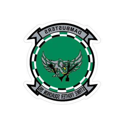 VFA 195 Strike Fighter Squadron 195 (U.S. Navy) REVERSE PRINT Transparent Die-Cut STICKER 2 Inch Die-Cut Transparent - The Sticker Space