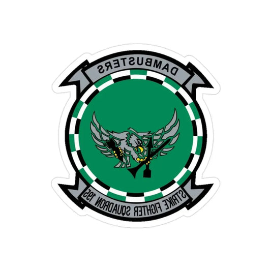 VFA 195 Strike Fighter Squadron 195 (U.S. Navy) REVERSE PRINT Transparent Die-Cut STICKER 2 Inch Die-Cut Transparent - The Sticker Space