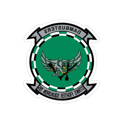 VFA 195 Strike Fighter Squadron 195 (U.S. Navy) REVERSE PRINT Transparent Die-Cut STICKER 3 Inch Die-Cut Transparent - The Sticker Space