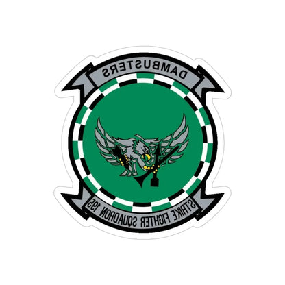 VFA 195 Strike Fighter Squadron 195 (U.S. Navy) REVERSE PRINT Transparent Die-Cut STICKER 4 Inch Die-Cut Transparent - The Sticker Space
