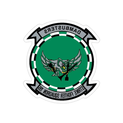 VFA 195 Strike Fighter Squadron 195 (U.S. Navy) REVERSE PRINT Transparent Die-Cut STICKER 5 Inch Die-Cut Transparent - The Sticker Space