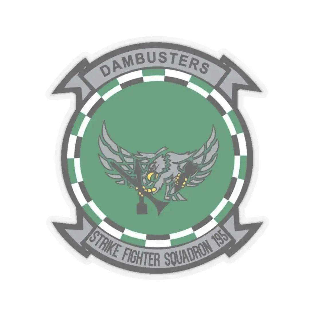 VFA 195 Strike Fighter Squadron 195 (U.S. Navy) STICKER Vinyl Kiss-Cut Decal 3 Inch Transparent - The Sticker Space