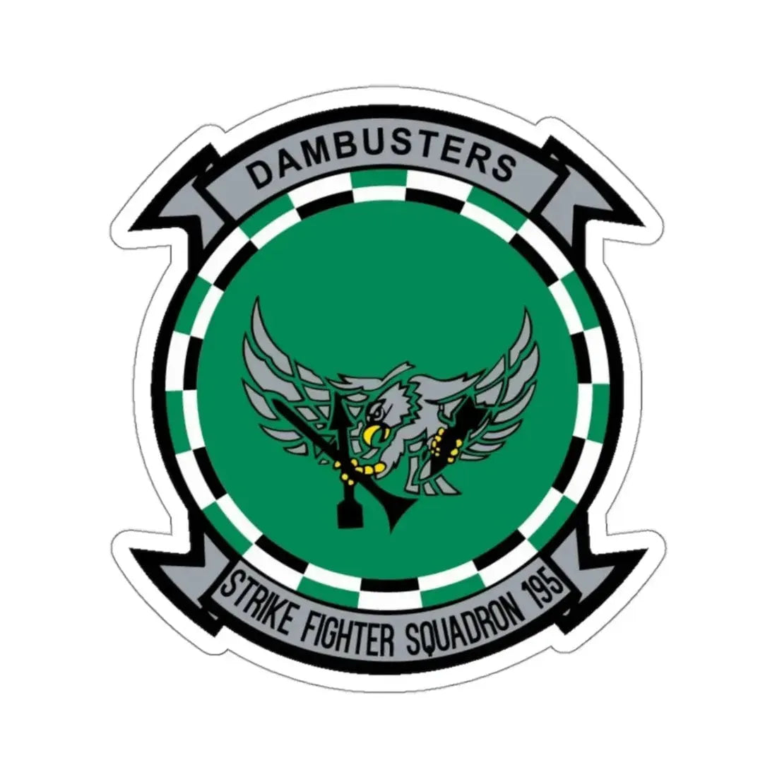 VFA 195 Strike Fighter Squadron 195 (U.S. Navy) STICKER Vinyl Kiss-Cut Decal 3 Inch White - The Sticker Space