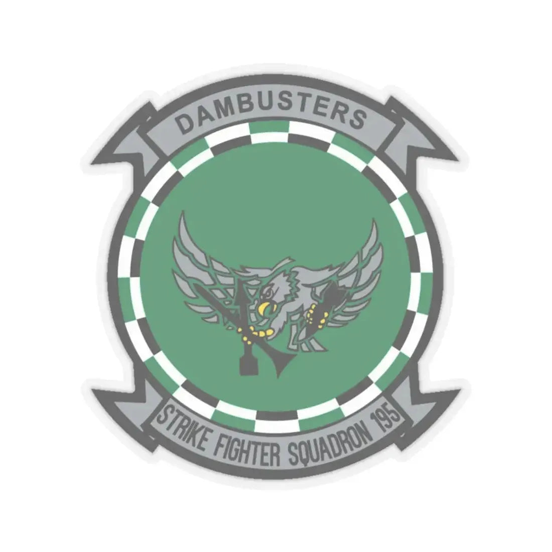 VFA 195 Strike Fighter Squadron 195 (U.S. Navy) STICKER Vinyl Kiss-Cut Decal 4 Inch Transparent - The Sticker Space