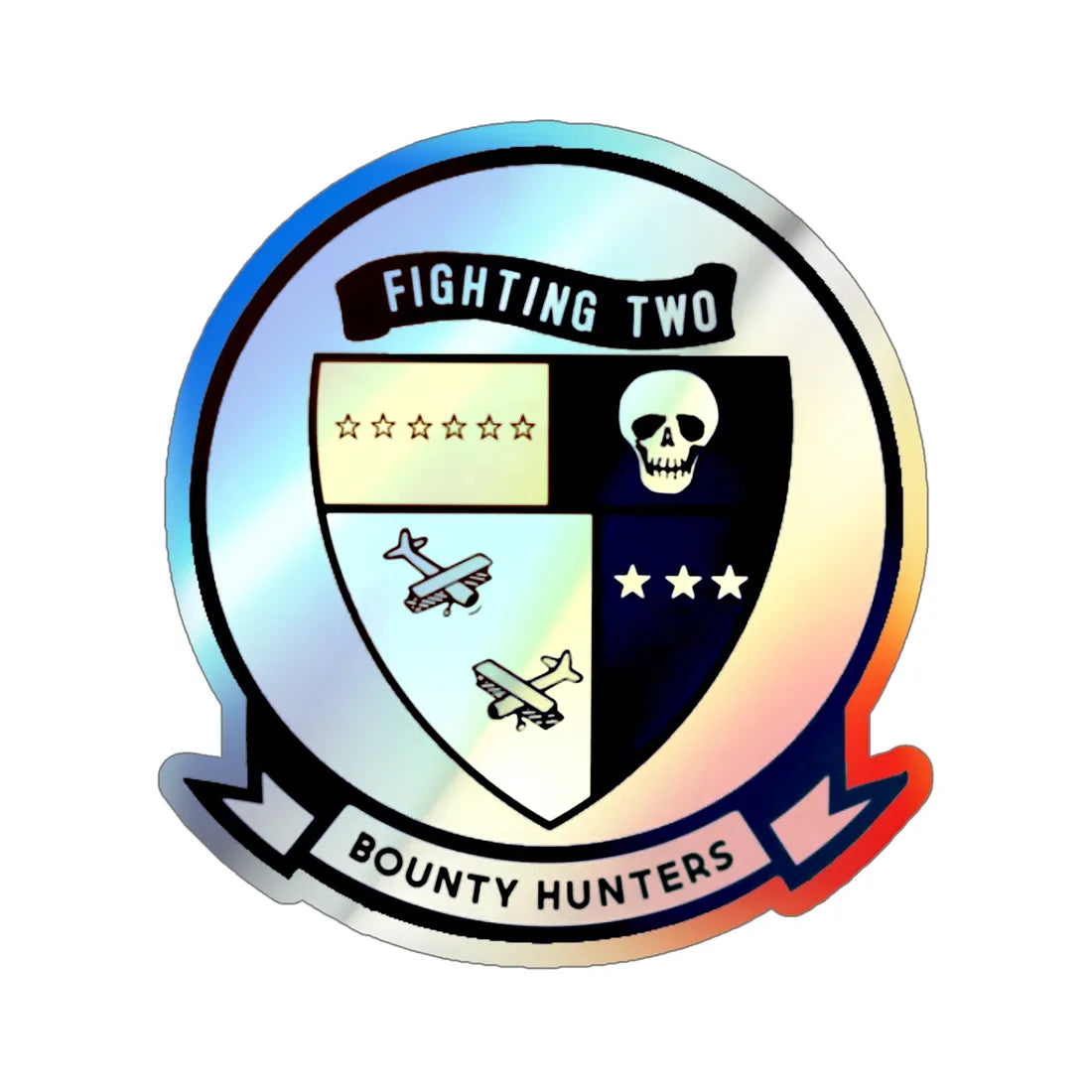 VFA 2 v2 (U.S. Navy) Holographic STICKER Die-Cut Vinyl Decal 6 Inch Holographic - The Sticker Space